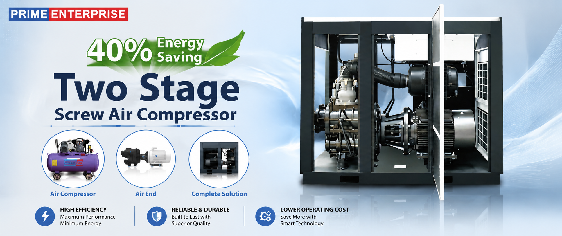 Two Stage Screw Air Compressor Solutions